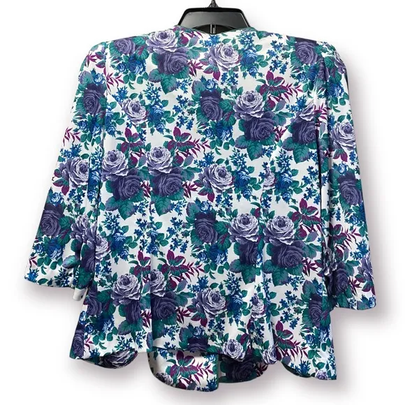 🏖️ Vintage Purple Floral Skirt Set 14 Petite