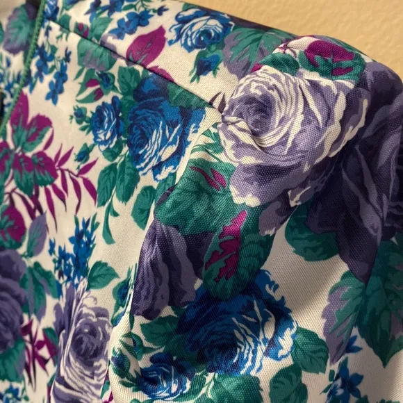 🏖️ Vintage Purple Floral Skirt Set 14 Petite