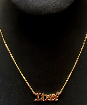 10K Gold Personalized Name Necklace Light Weight