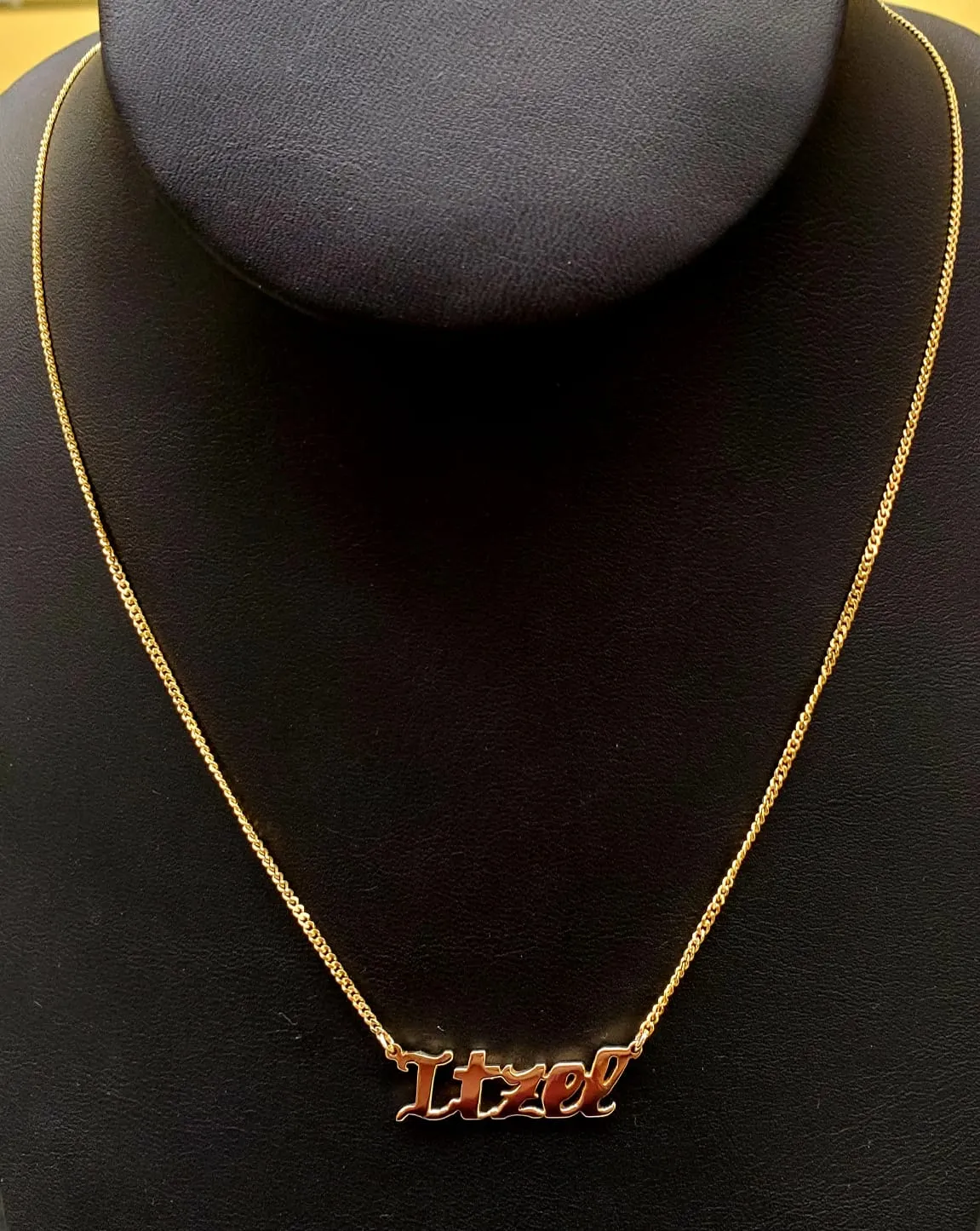 10K Gold Personalized Name Necklace Light Weight