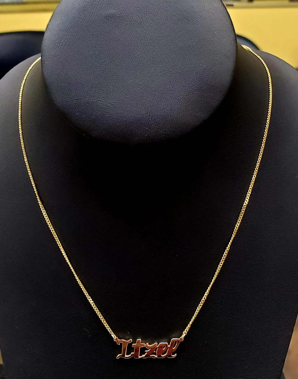 10K Gold Personalized Name Necklace Light Weight