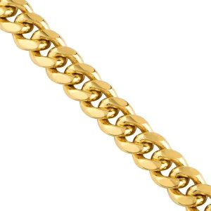 10k Yellow Gold Solid Cuban Link Chain 8.5 mm