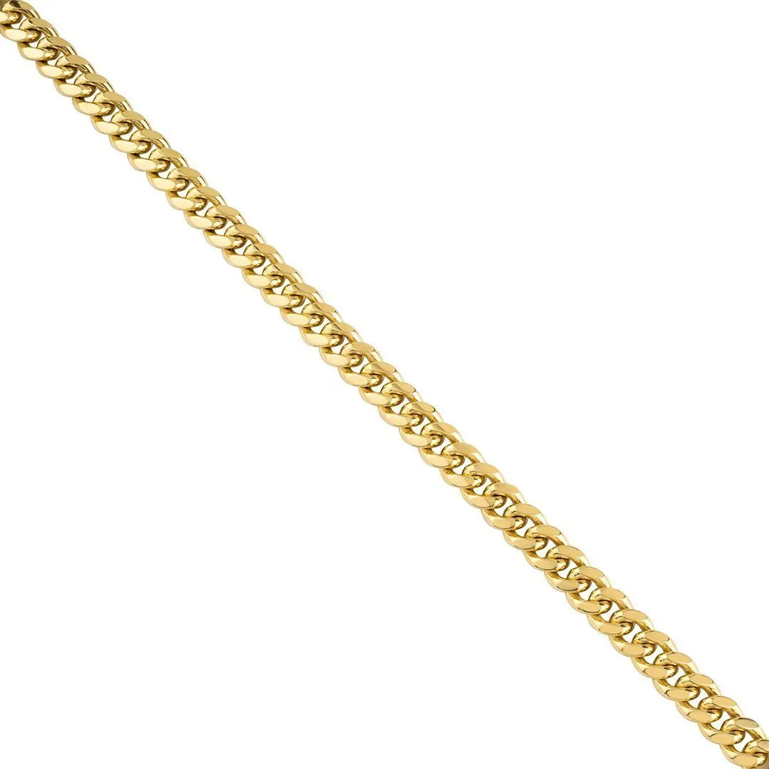 10k Yellow Gold Solid Cuban Link Chain 8.5 mm