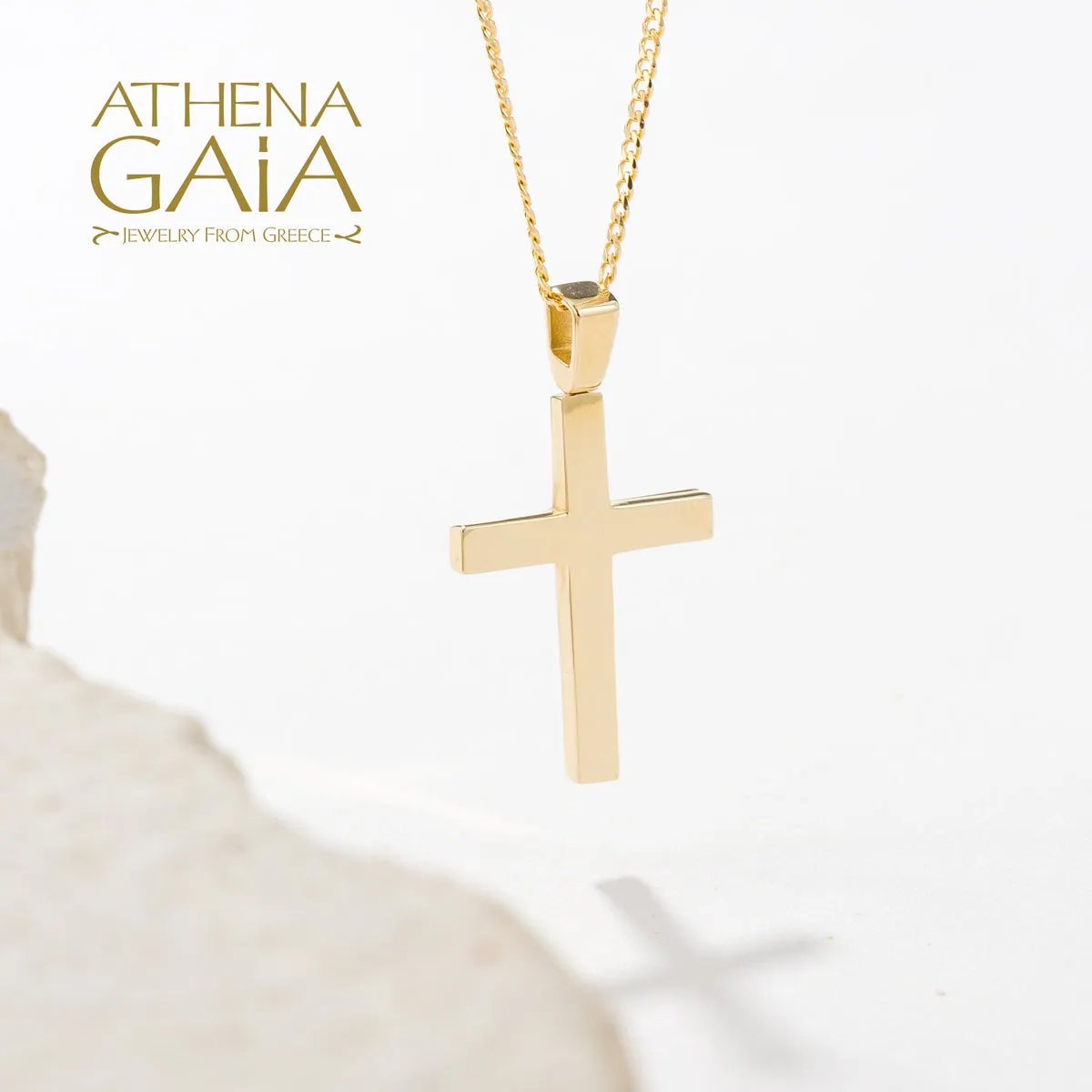 14k Gold Simple Western Latin Cross
