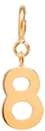 14k Number Charm Pendant on Spring Ring