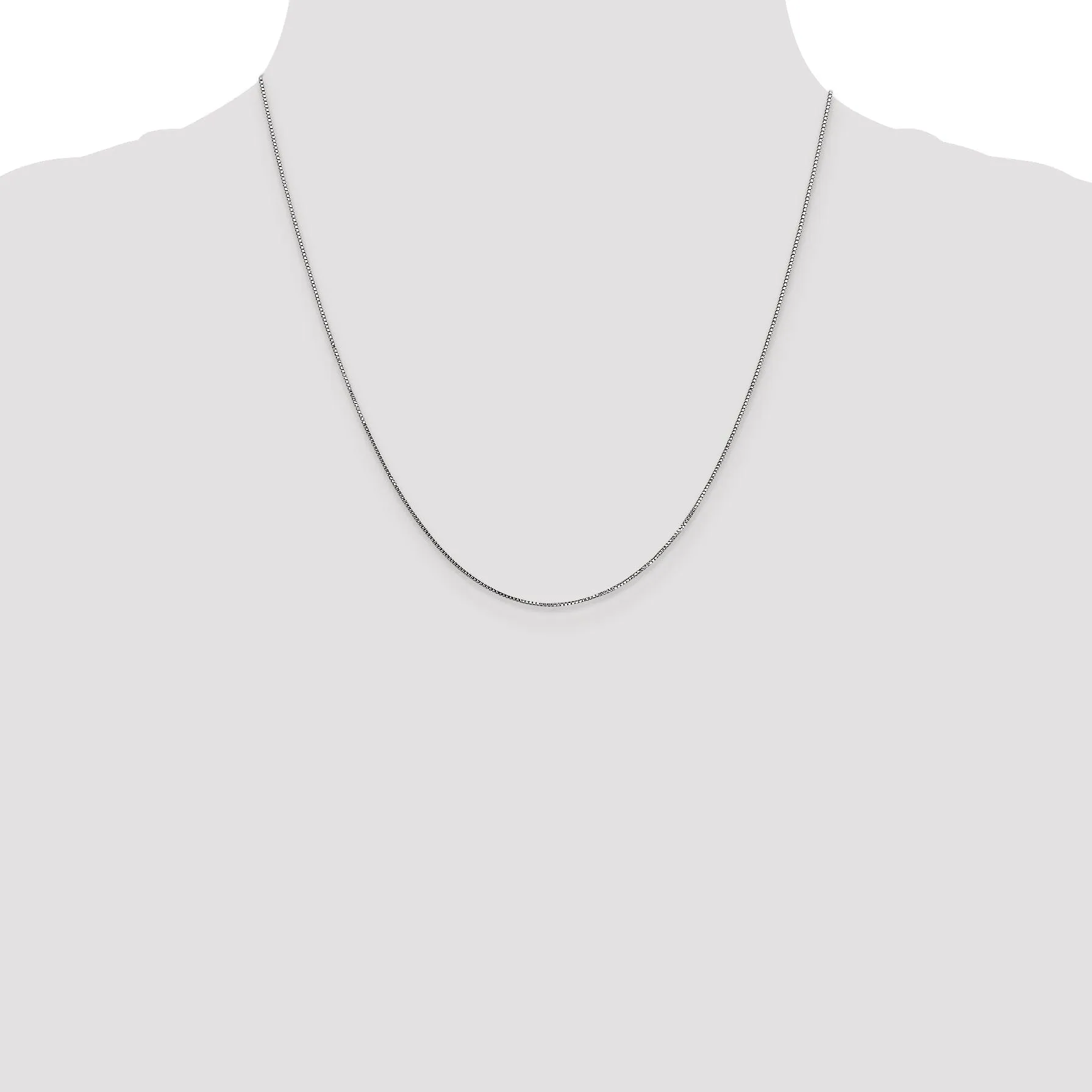 14K White Gold .8 mm Box Chain