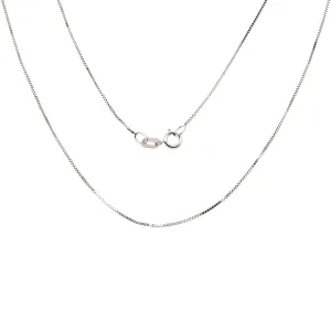 14K White Gold Box Chain 0.9 Grams