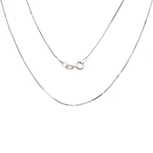 14K White Gold Box Chain 0.95 Grams