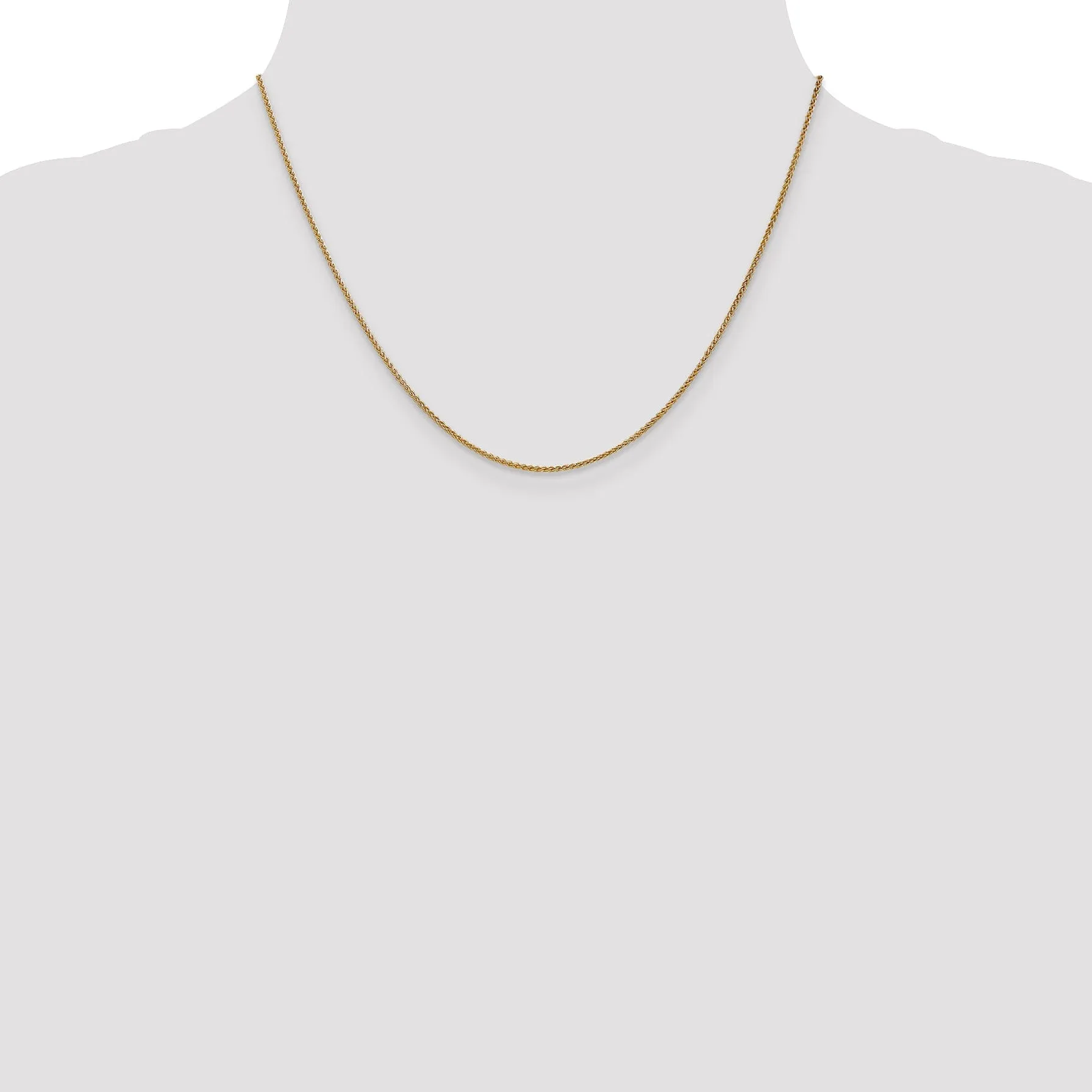 14k Yellow Gold 1.2mm Spiga Wheat Chain