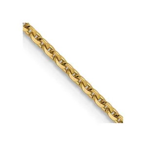 14k Yellow Gold 1.40mm Dimond-cut Oval Link Chain