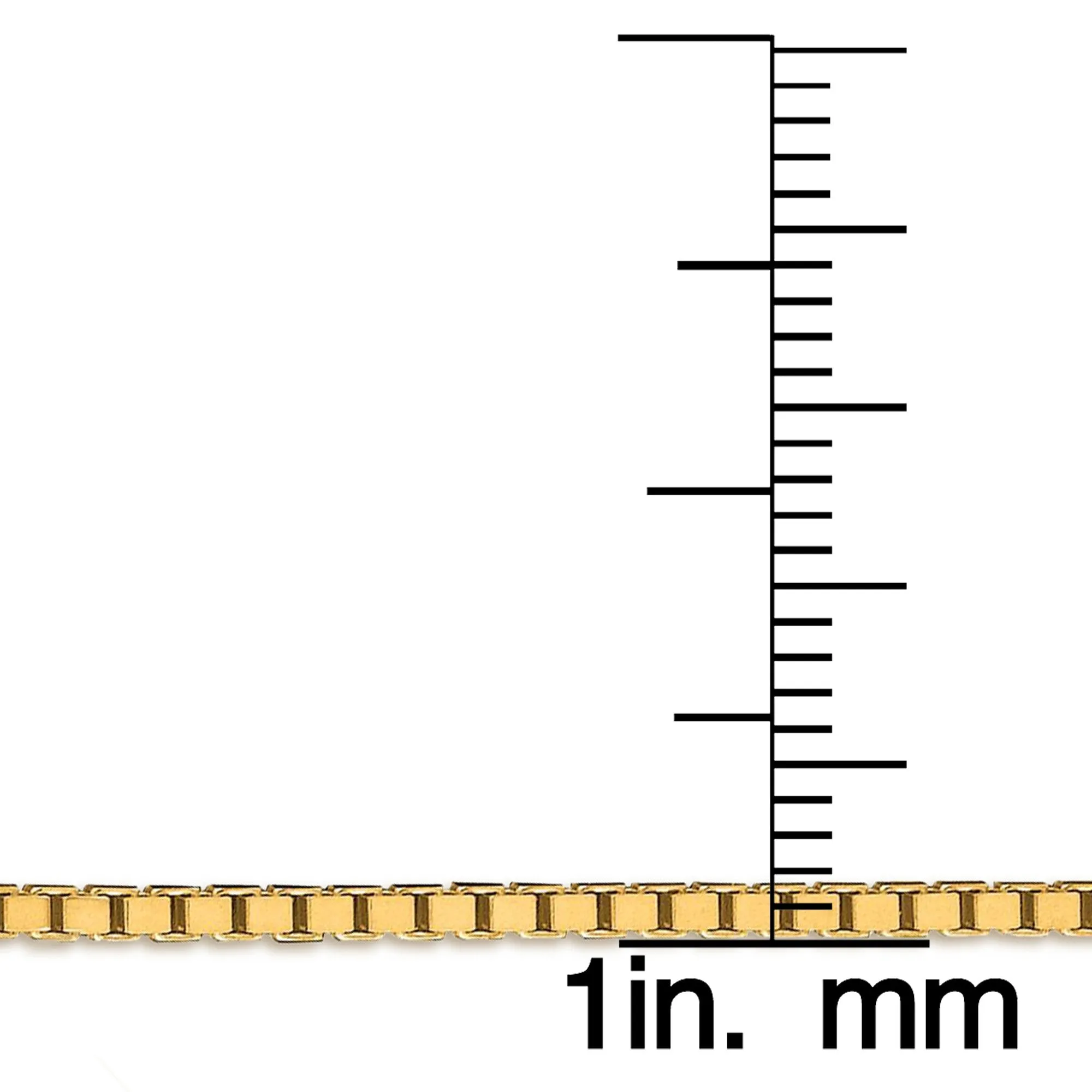 14K Yellow Gold 1.75mm Box Pendant Chain