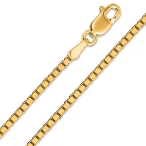 14K Yellow Gold 1.75mm Box Pendant Chain