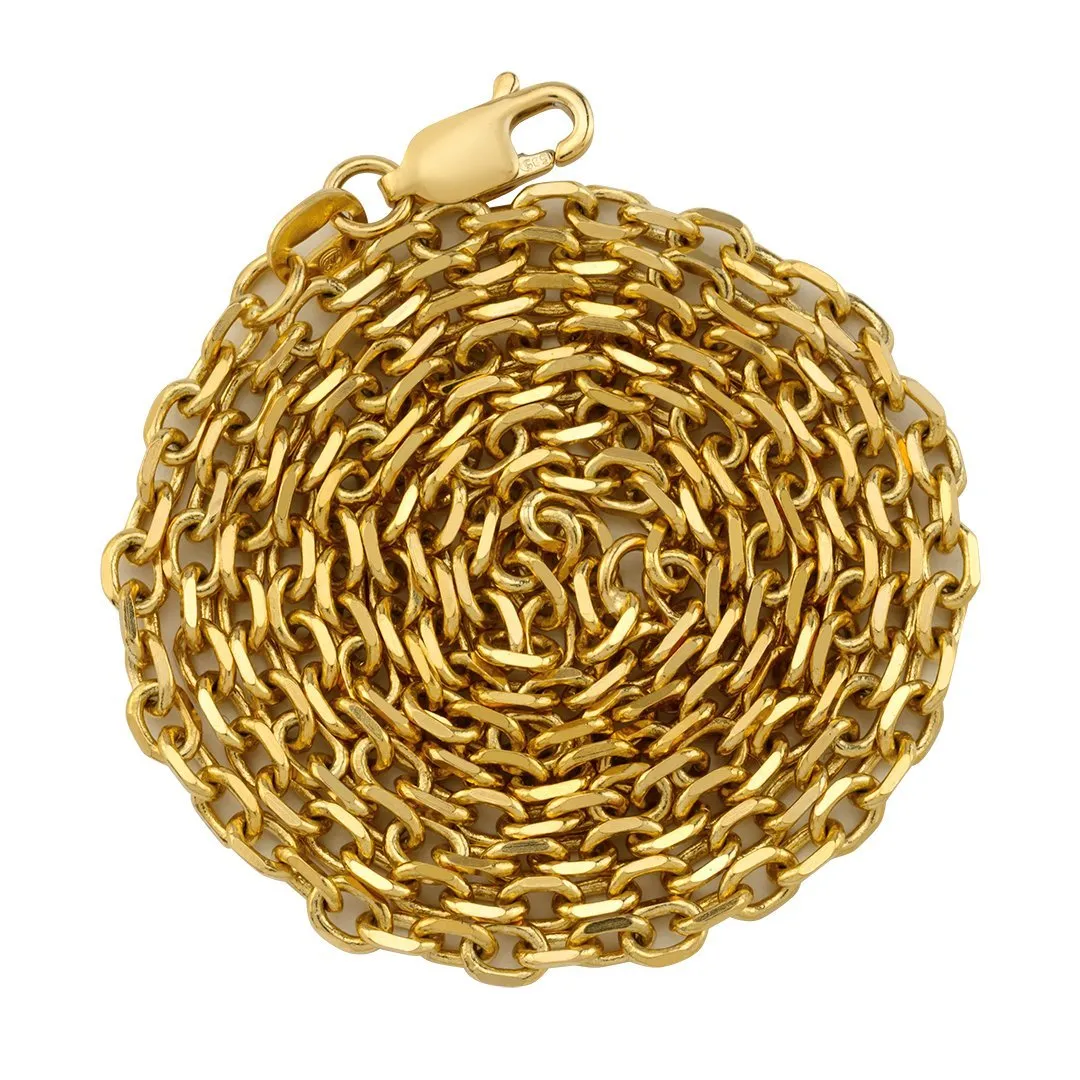 14k Yellow Gold Cable Link Chain 3 mm