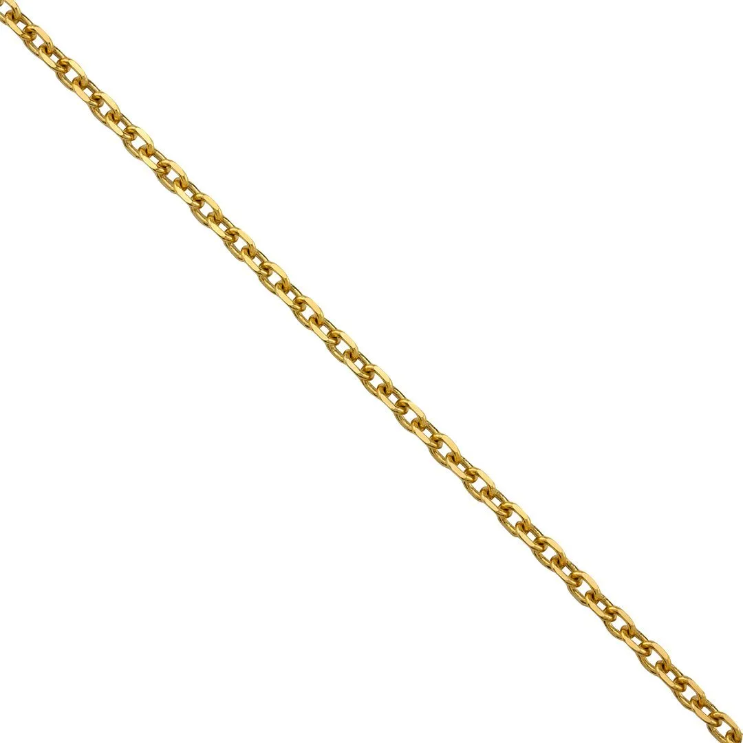14k Yellow Gold Cable Link Chain 3 mm
