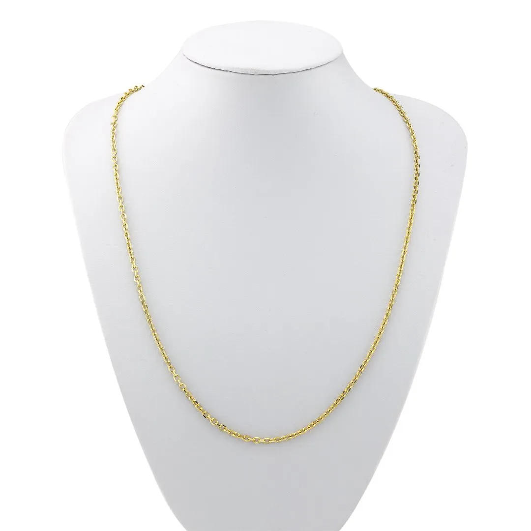 14k Yellow Gold Cable Link Chain 3 mm