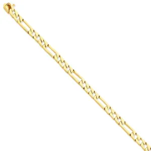 14k Yellow Gold Solid 6.00mm Figaro Link Chain