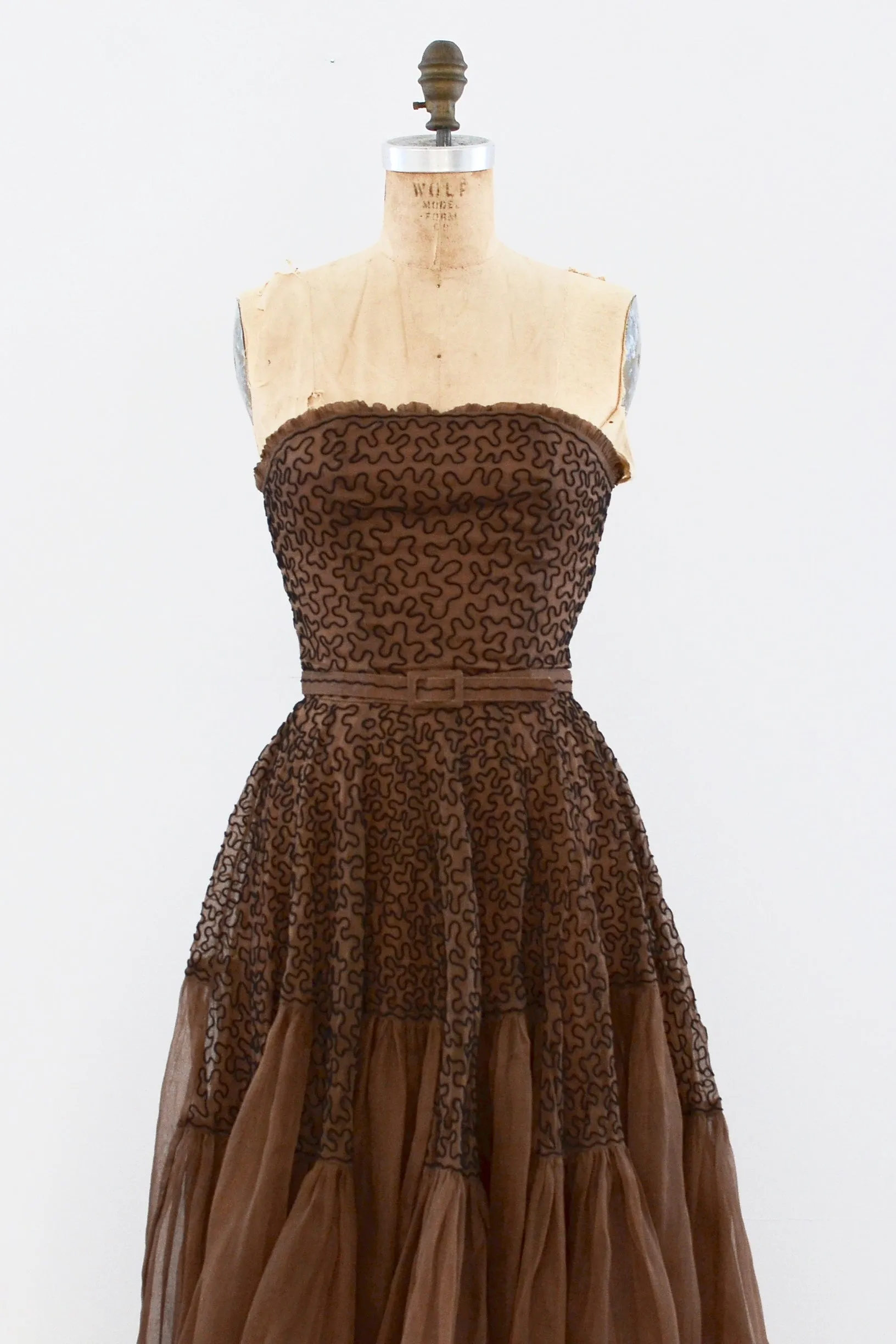 1940's Soutache Dress / XS