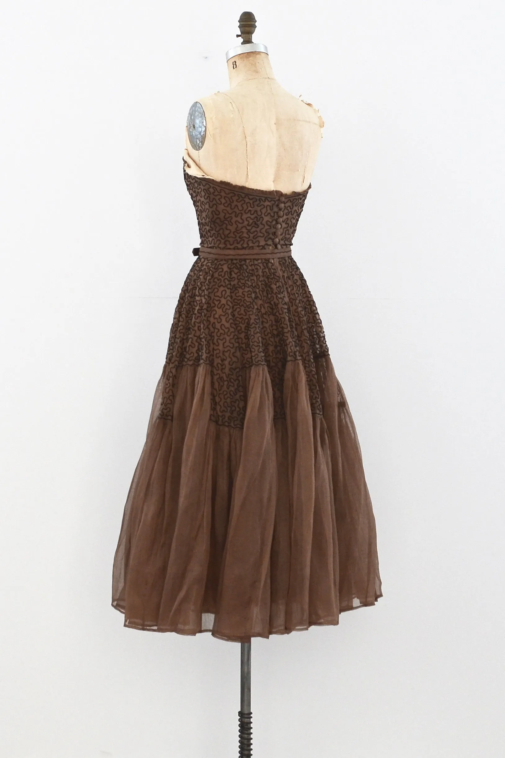 1940's Soutache Dress / XS