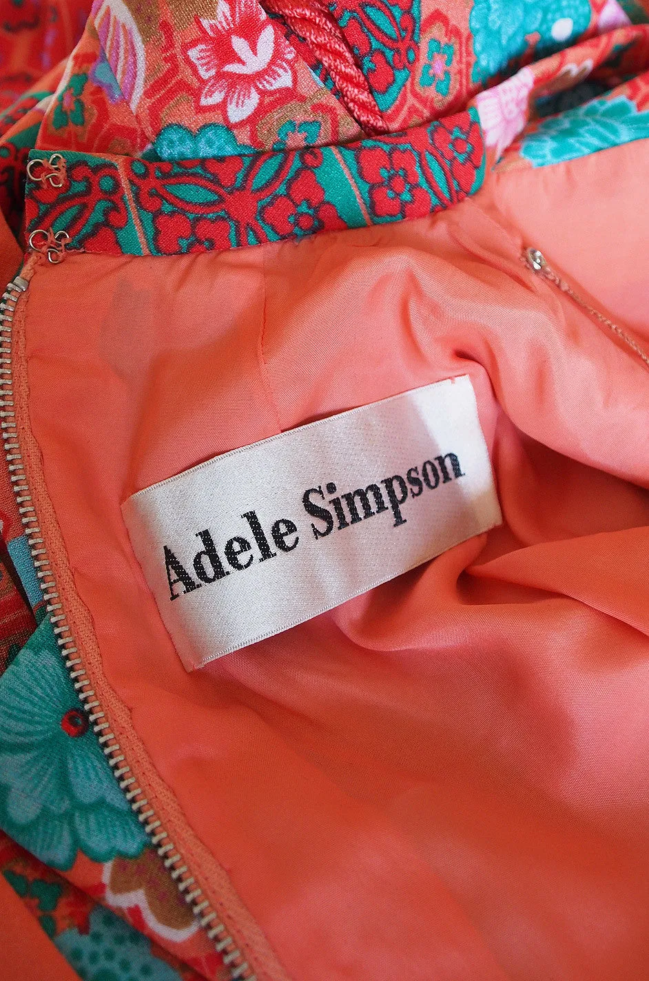 1960s Adele Simpson Pretty Print Dress
