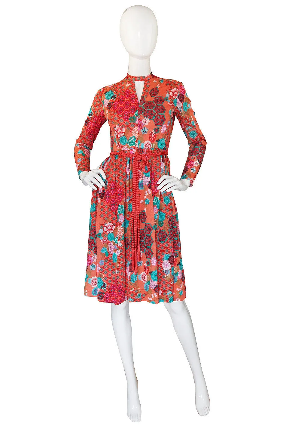 1960s Adele Simpson Pretty Print Dress