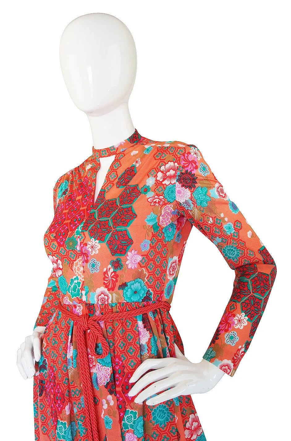 1960s Adele Simpson Pretty Print Dress