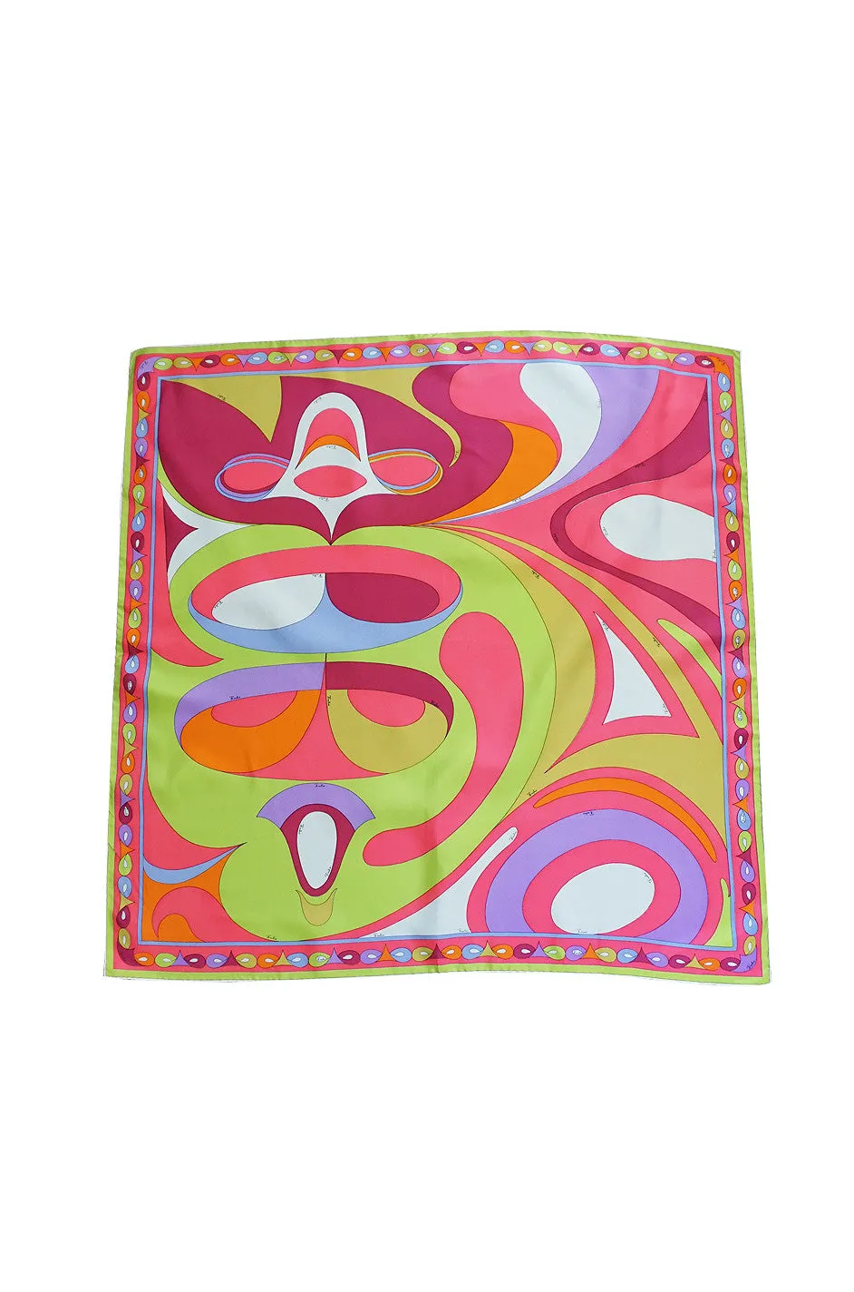 1960s Bright Silk Emilio Pucci Print Bag & Scarf
