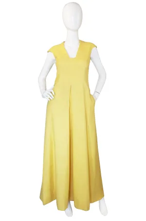 1960s Sculpted Mollie Parnis Maxi Dress