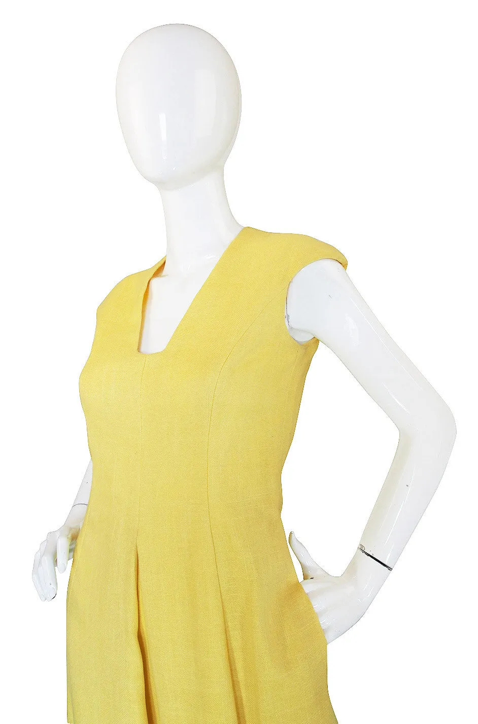1960s Sculpted Mollie Parnis Maxi Dress