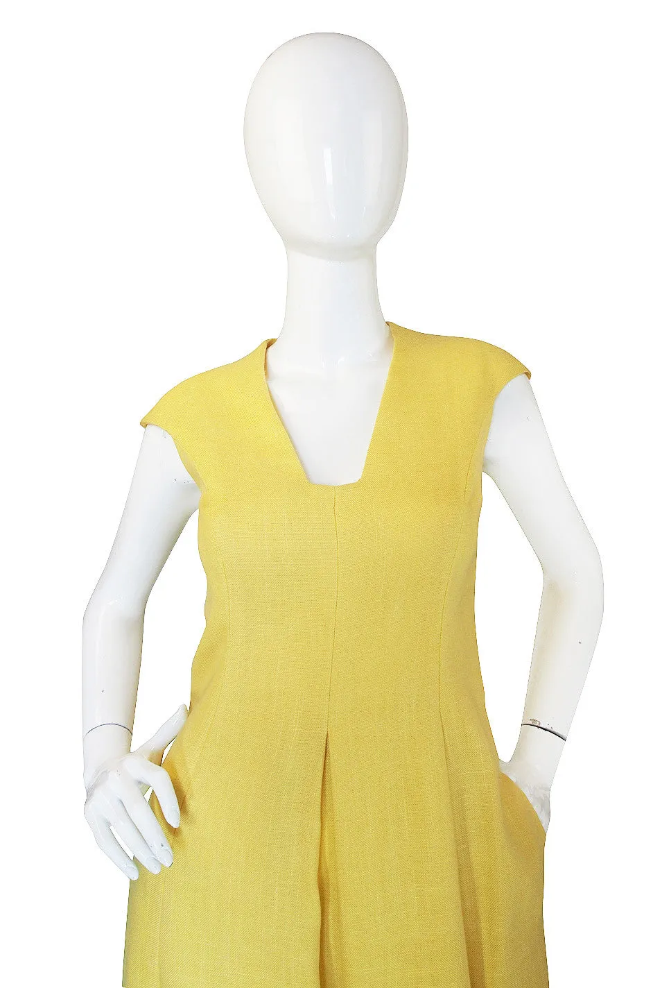 1960s Sculpted Mollie Parnis Maxi Dress