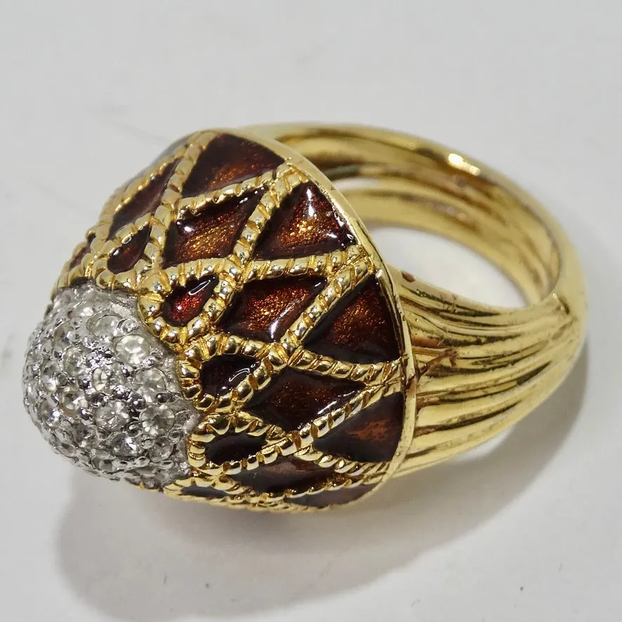 1970 18K Gold Plated Cocktail Ring