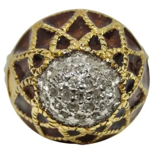 1970 18K Gold Plated Cocktail Ring