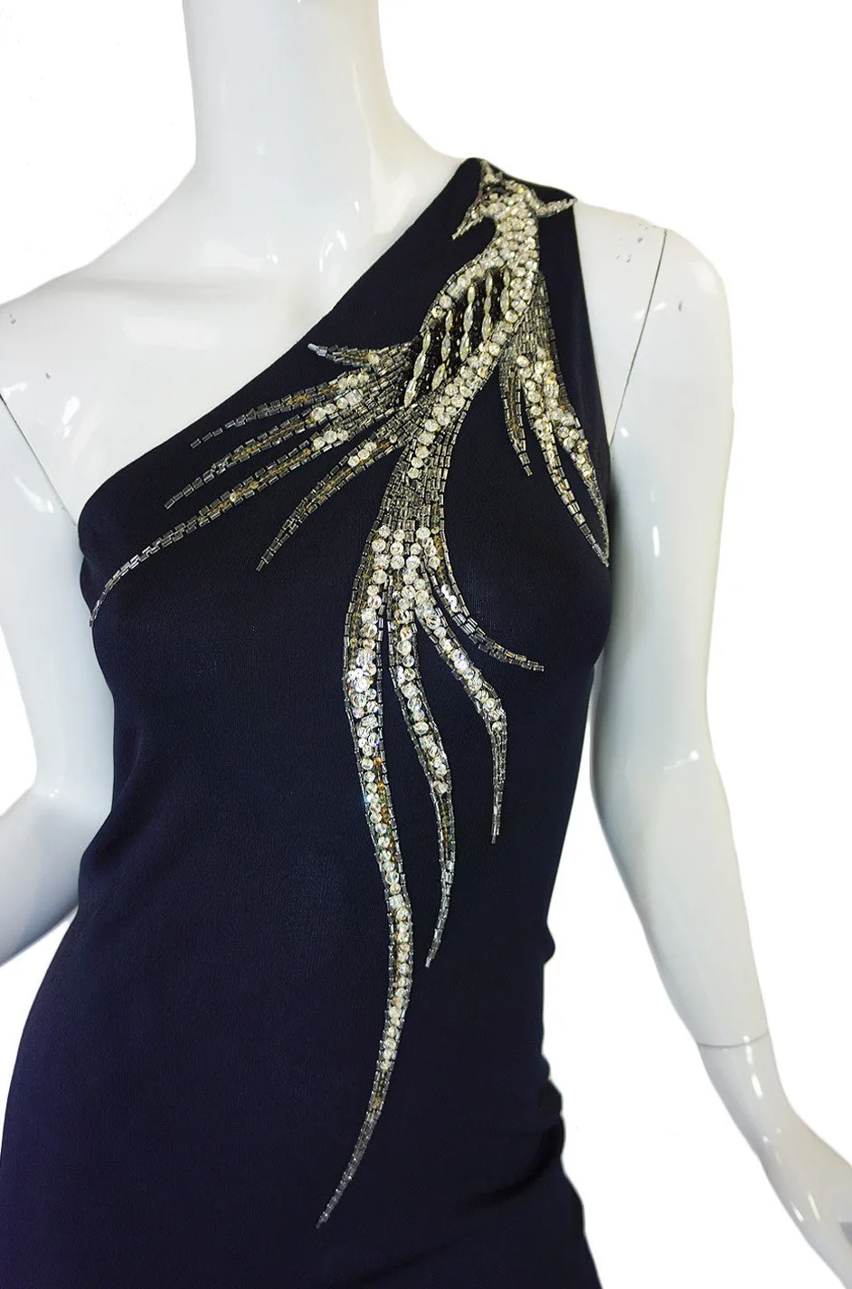 1970s Sequin Bird Bob Mackie Gown