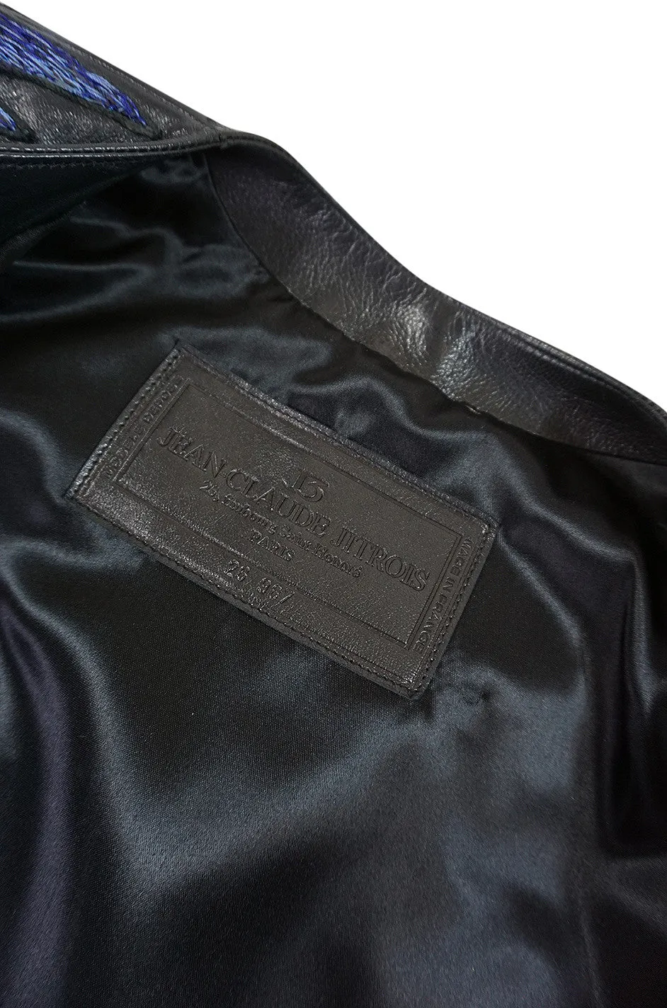 1987 Jean-Claude Jitrois Lesage 3D Floral Leather Jacket