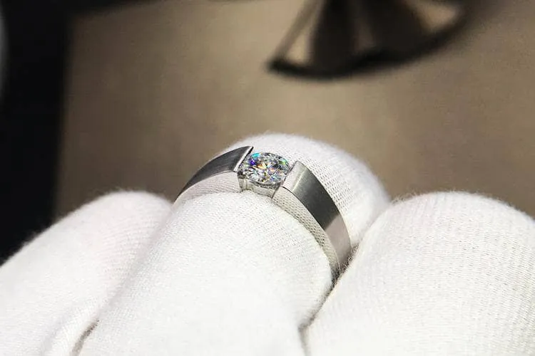 2ct Created Diamond Ring Simple Design