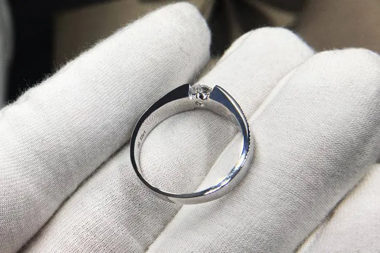 2ct Created Diamond Ring Simple Design