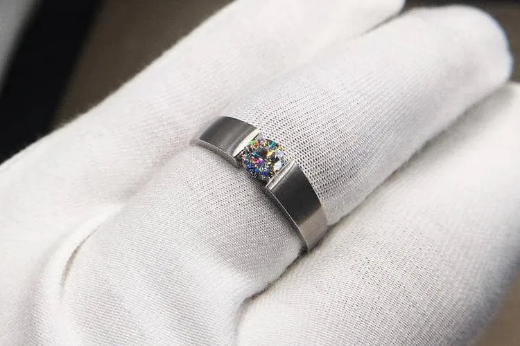 2ct Created Diamond Ring Simple Design