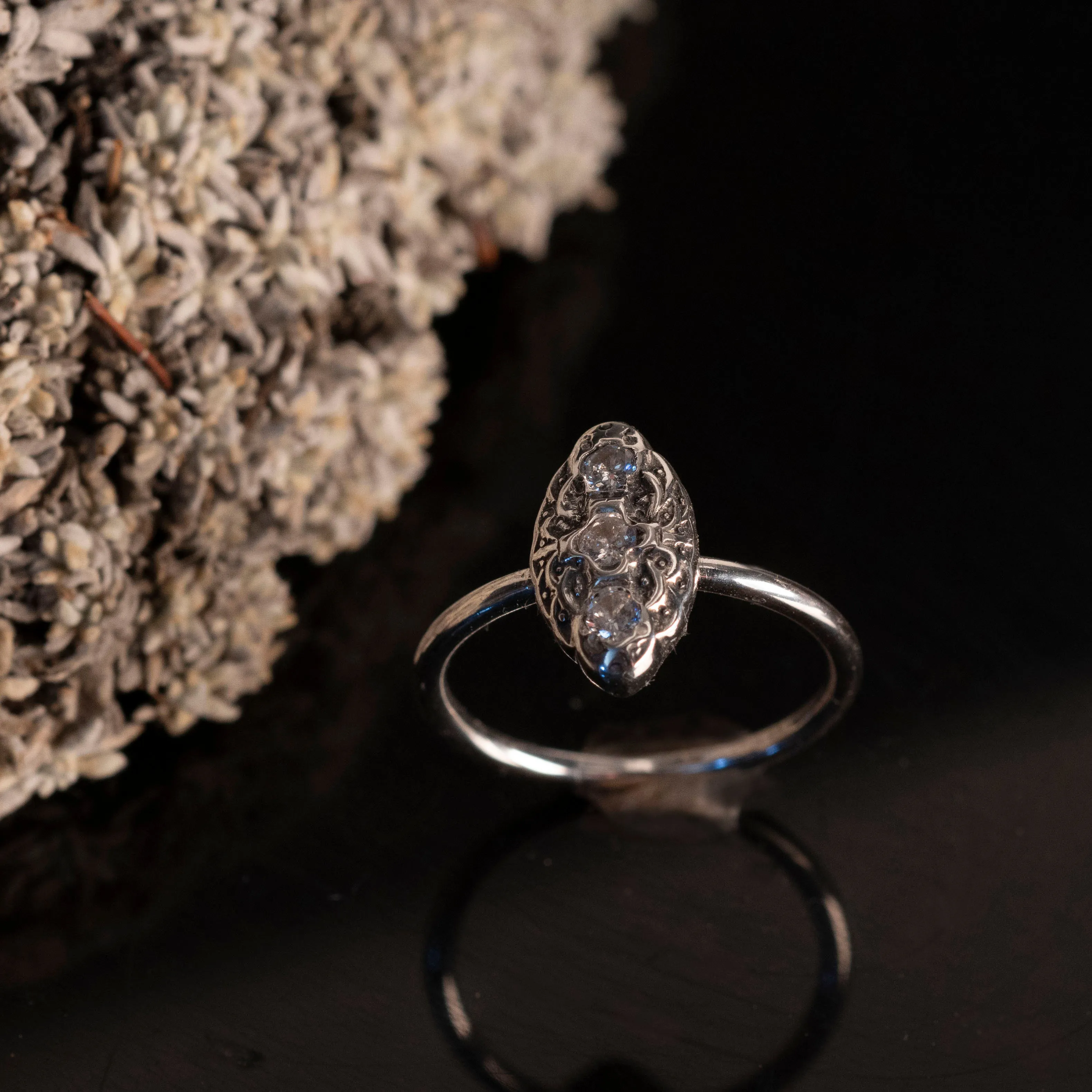 3 Stone Antique Ring