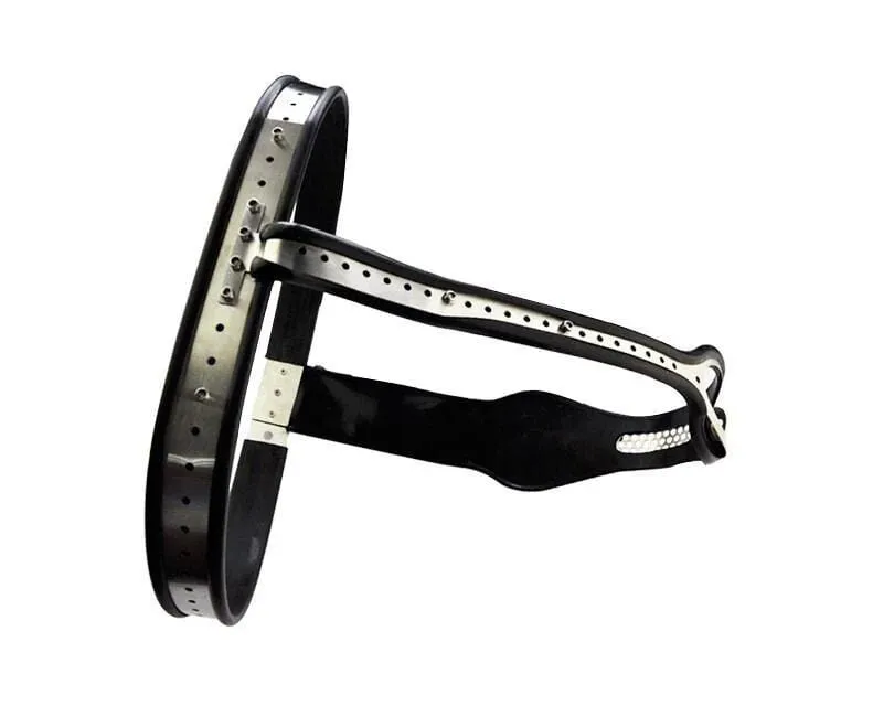 6942AR      Owned and Chastised Steel Locking Female Full Chastity Belt