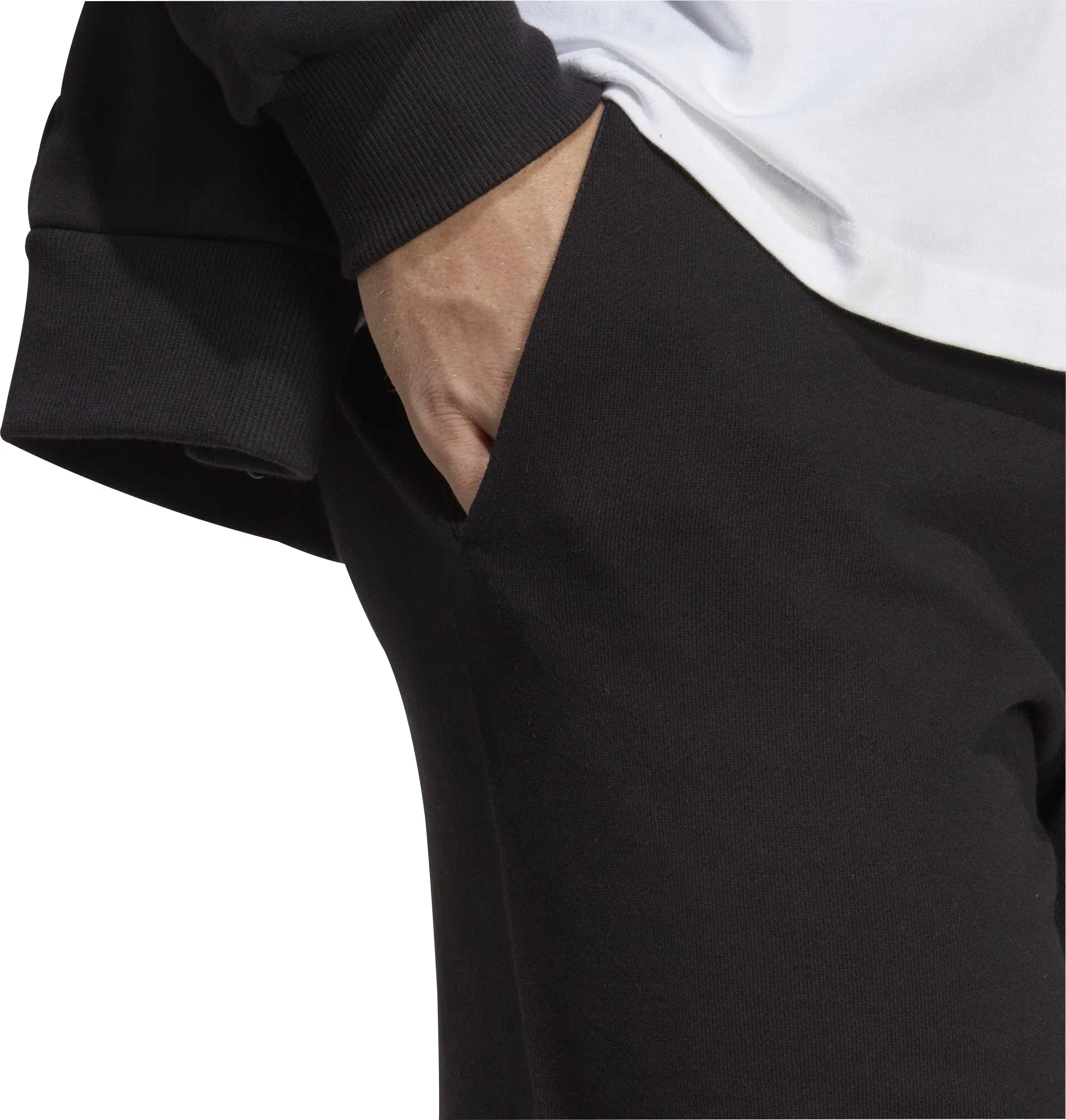 adidas Essentials Big Logo French Terry Mens Training Shorts - Black