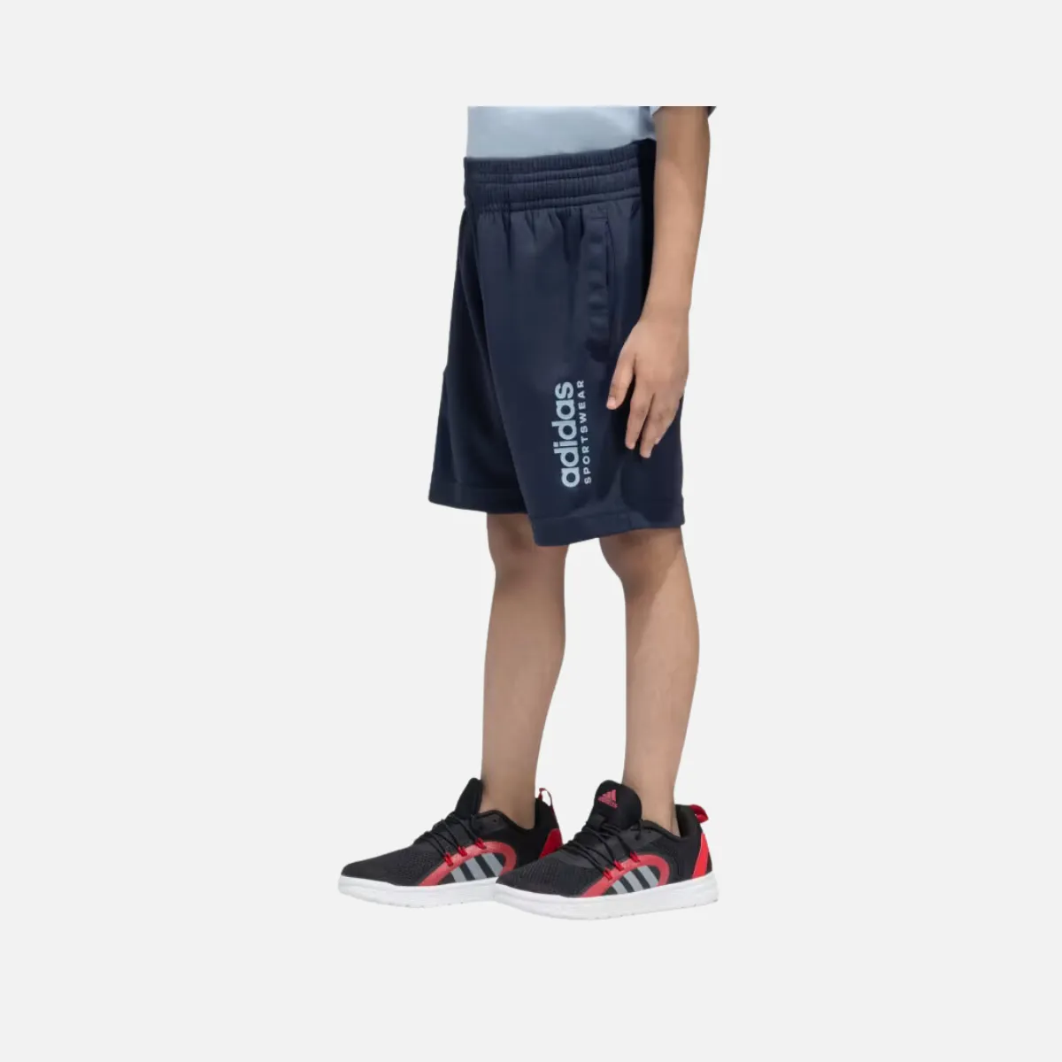 Adidas Kids Boy Linear Graphics Shorts (7-16 Years) -Legend Ink
