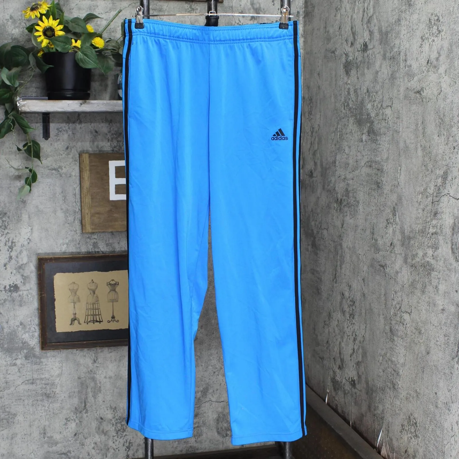 Adidas Men's Primegreen Essentials Warm-Up Open Hem 3-Stripes Track Pants HE1834