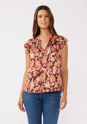 Amber Fields Flutter Sleeve Top