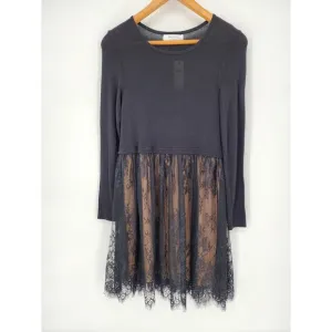 Anthropologie Baily/44 Black Hadarah Lace Dress Women's Size XS