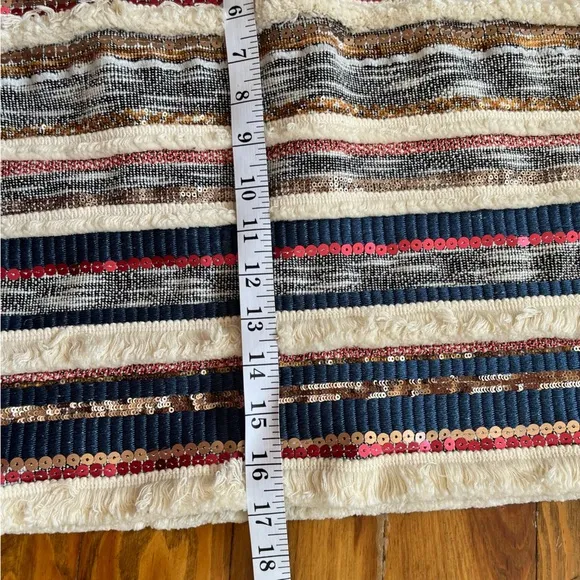 Anthropologie Bohemian Moulinette Soeurs Erine Beaded Fringe Skirt size 4