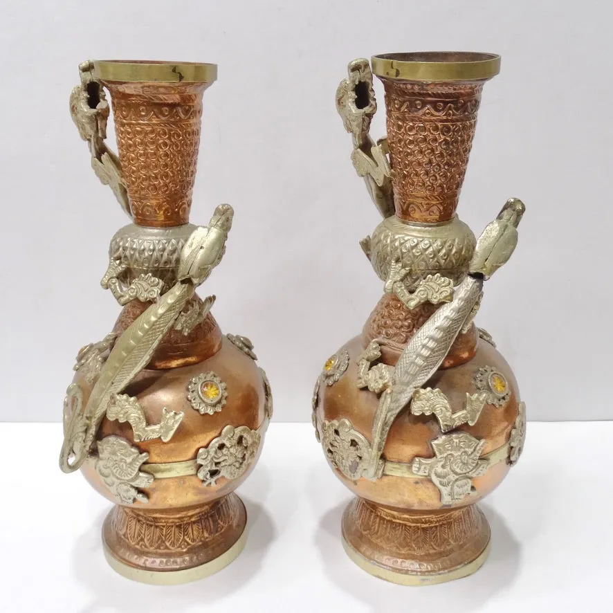 Antique Set of Two Tibetan Vases