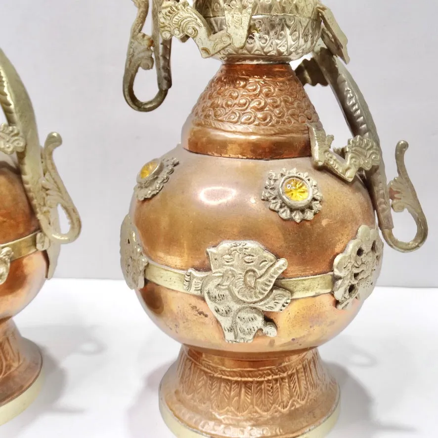Antique Set of Two Tibetan Vases