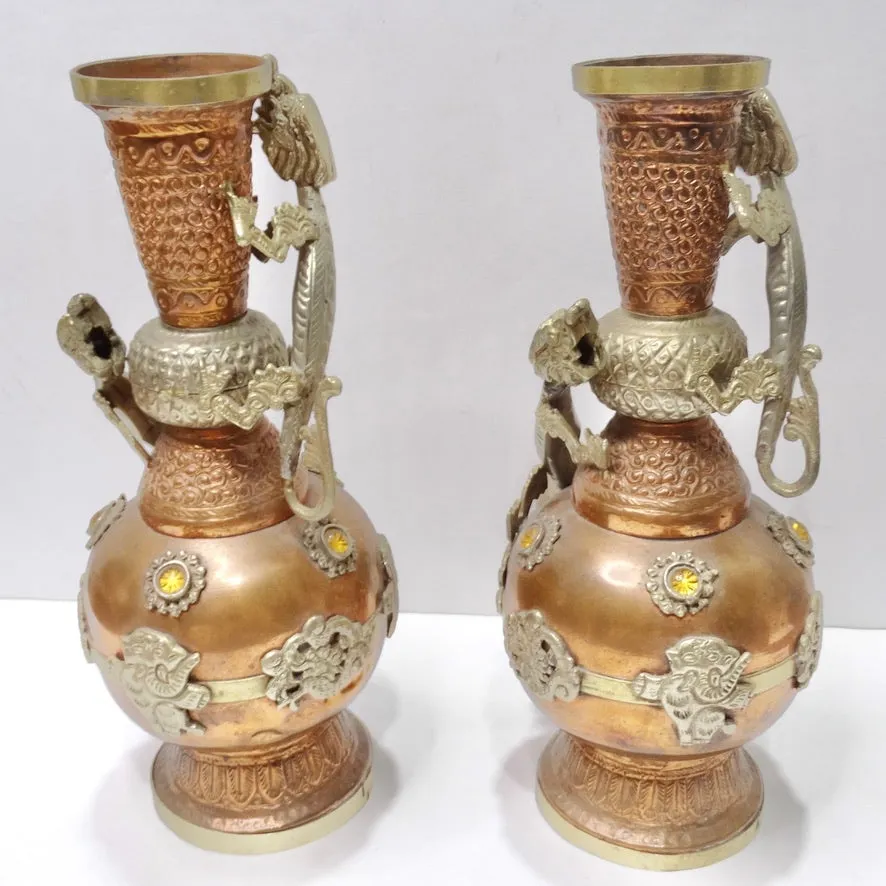 Antique Set of Two Tibetan Vases
