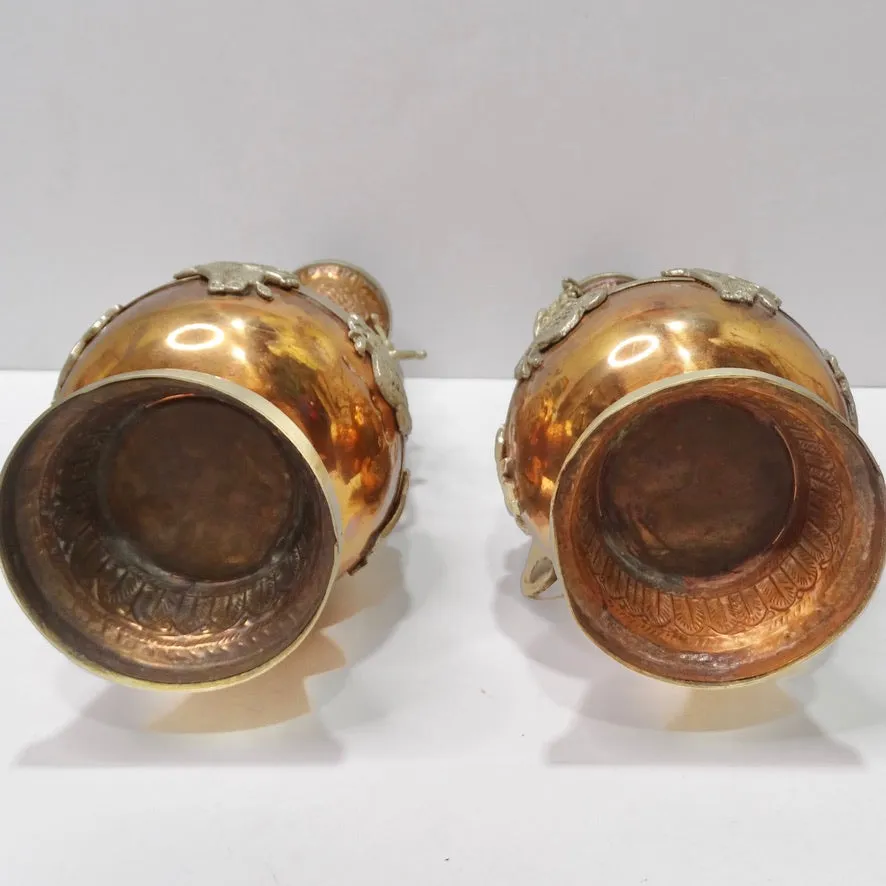 Antique Set of Two Tibetan Vases
