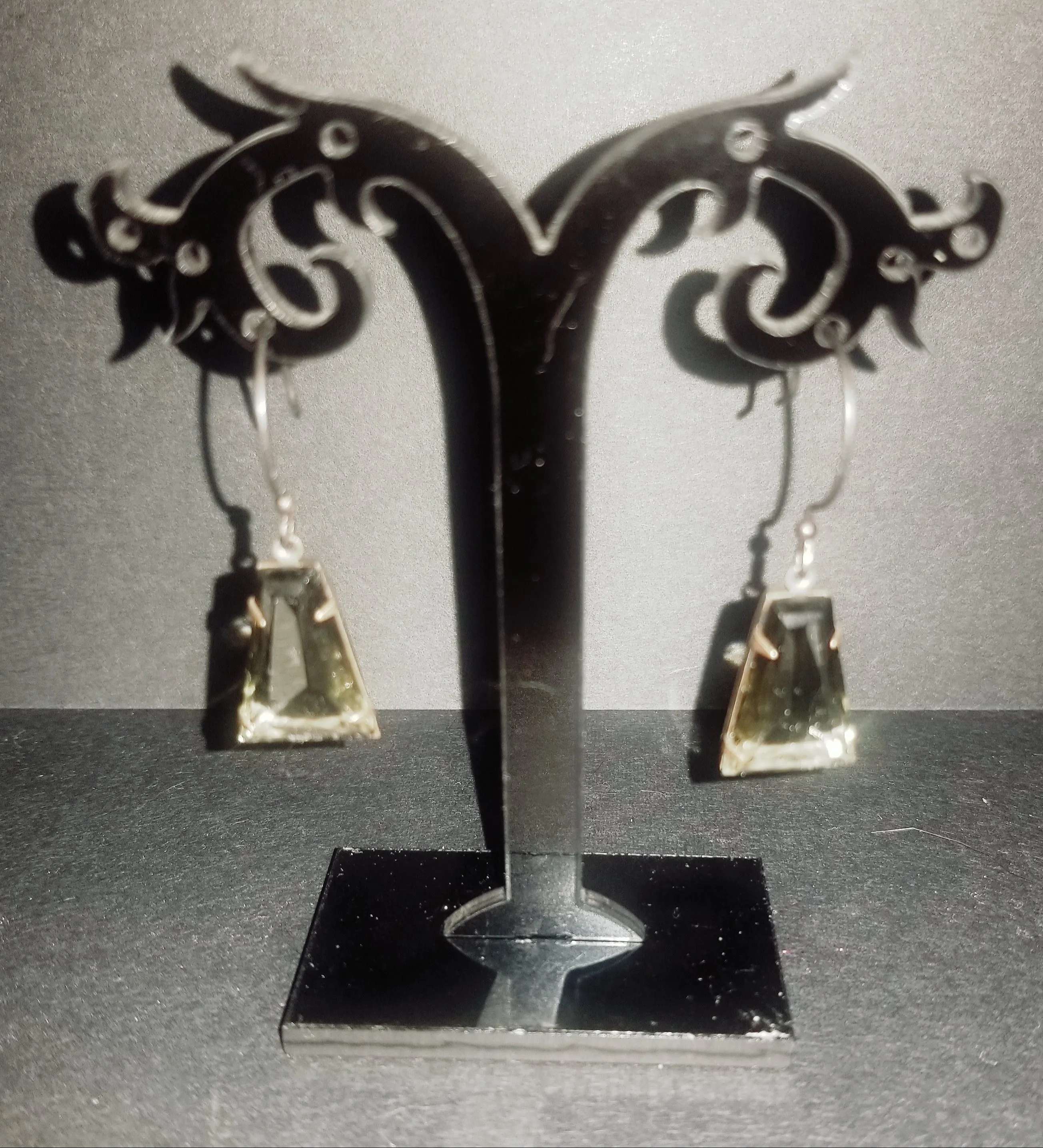 Art Deco Fish-hook Earrings