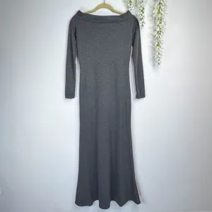 ASTRAEA long sleeve jersey gown lace-up back off shoulder balletcore